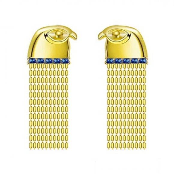 Eagle Plume~ Hawk Falcon Raptor Bird of Prey Chain Fringe Tassel Trim 22K Dangle - Picture 6 of 16